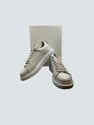Alexander McQueen White Leather Oversized Sneakers - Size UK 6.5