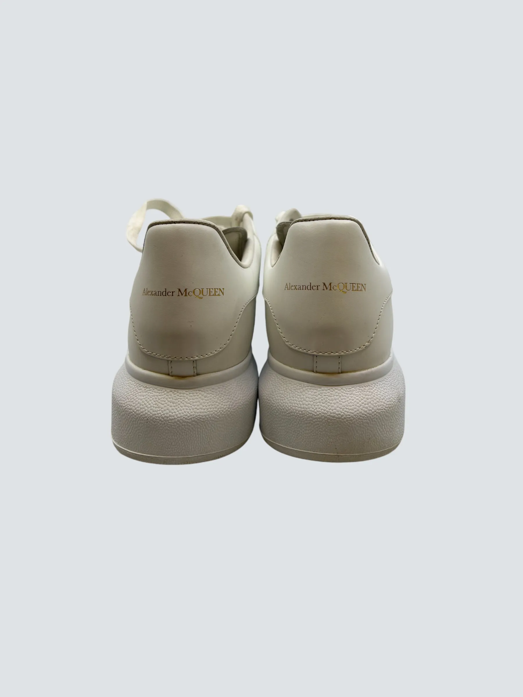 Alexander McQueen White Leather Oversized Sneakers - Size UK 6.5