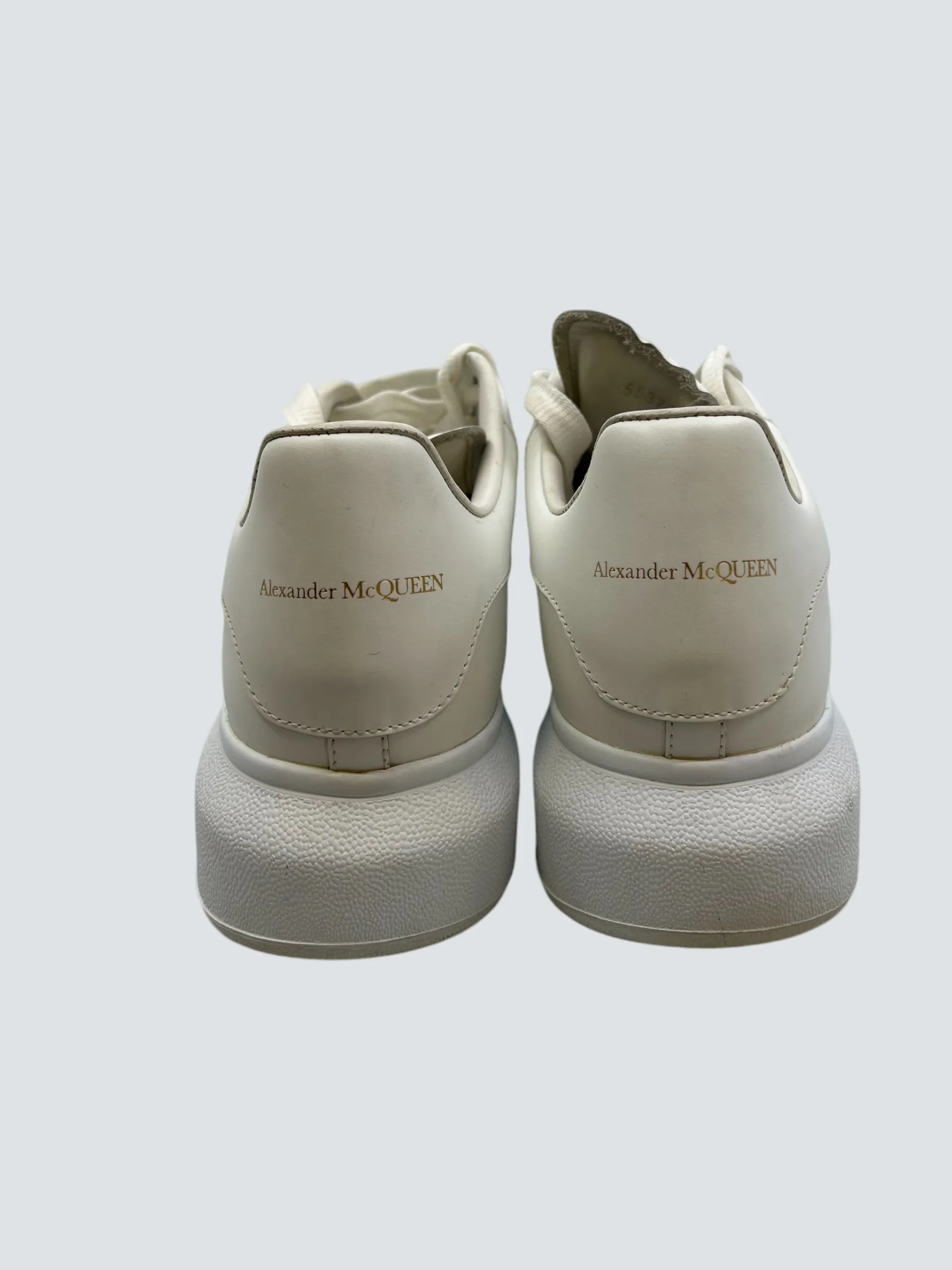 Alexander McQueen White Leather Oversized Sneakers - Size UK 6.5