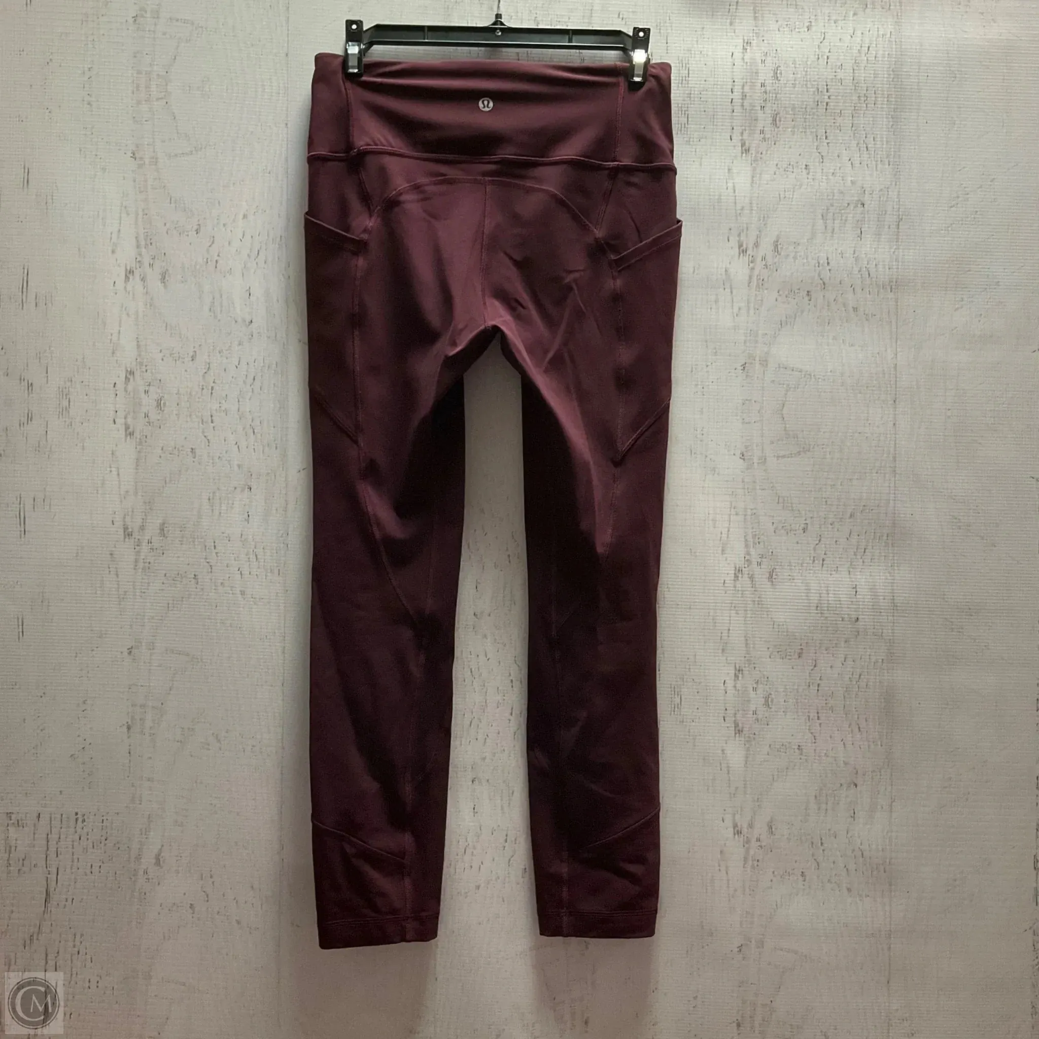 Athletic Leggings By Lululemon In Maroon, Size: 6