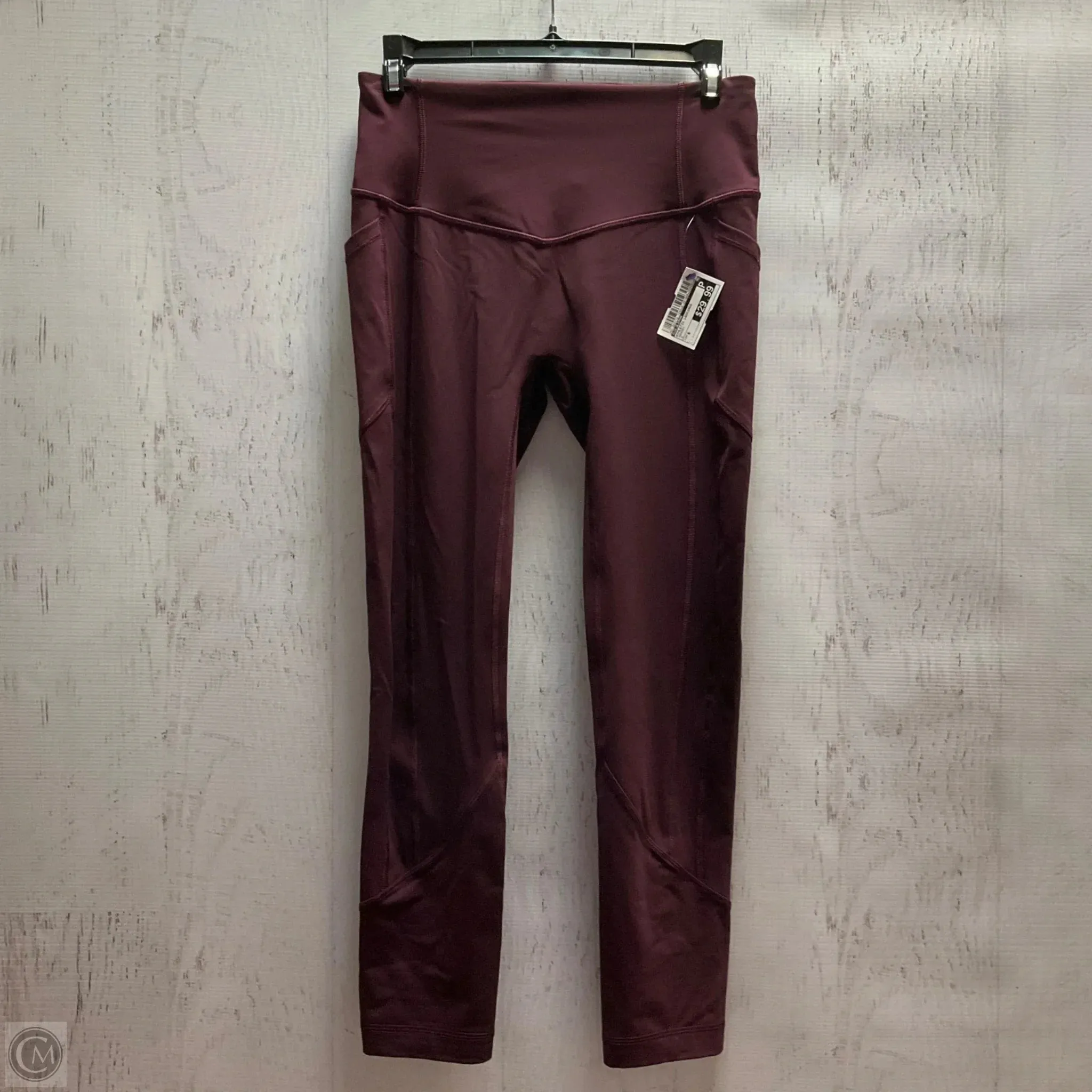 Athletic Leggings By Lululemon In Maroon, Size: 6