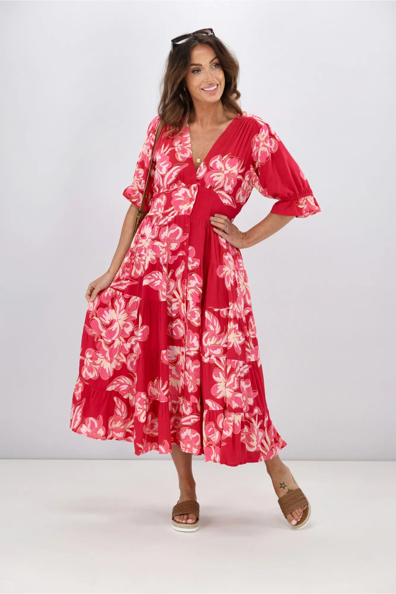 Avamia Amalia Midi Dress Pink