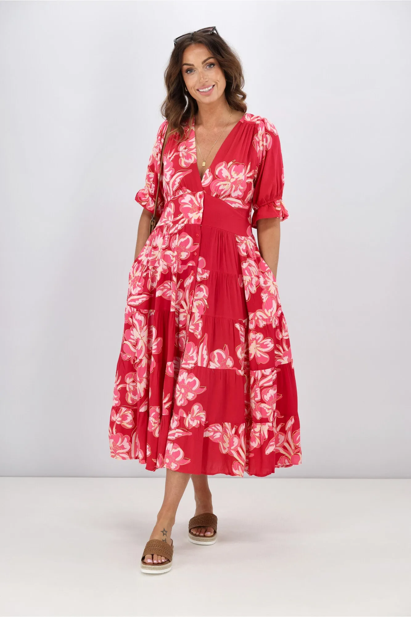 Avamia Amalia Midi Dress Pink