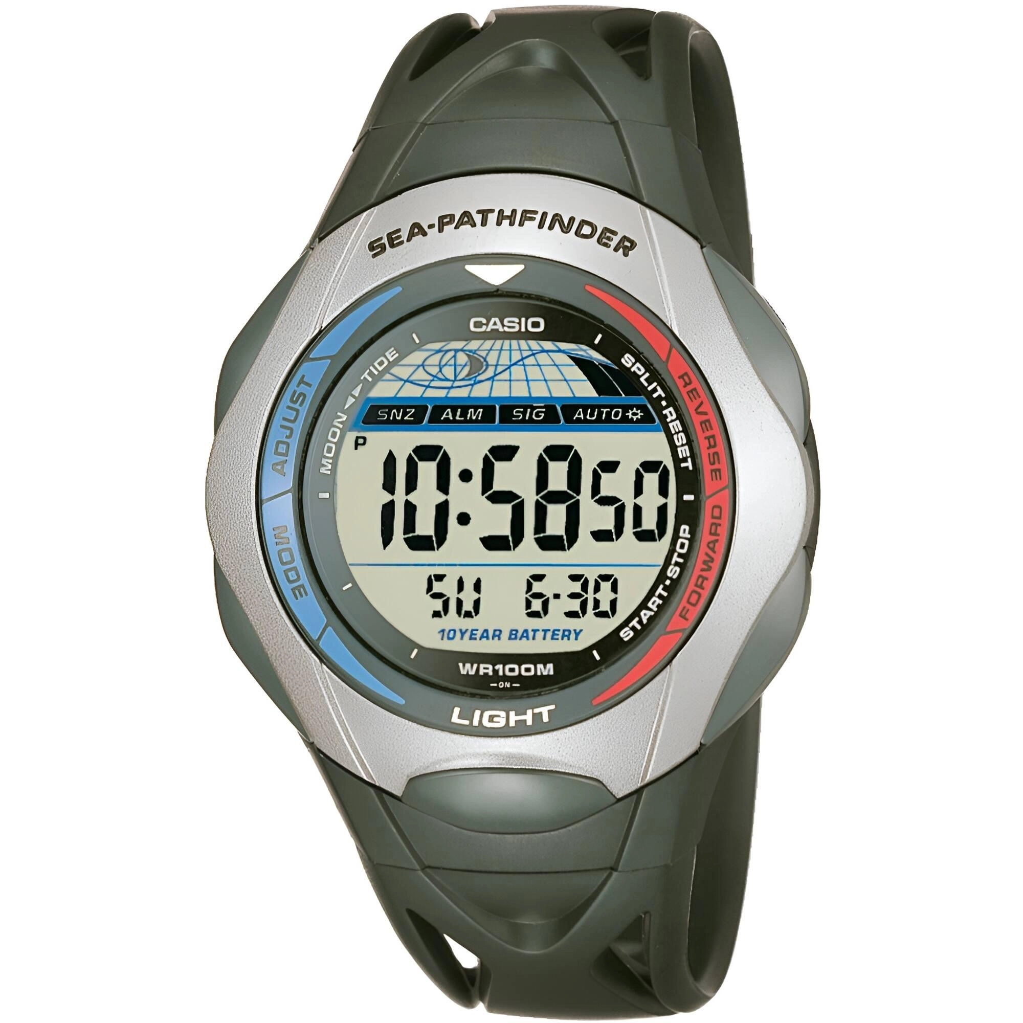 Casio Men's Watch - Quartz Digital Dial Black Plastic Case Strap | SPS-300C-1V