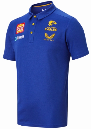 Castore West Coast Eagles Men’s Media Polo Royal Blue 2022