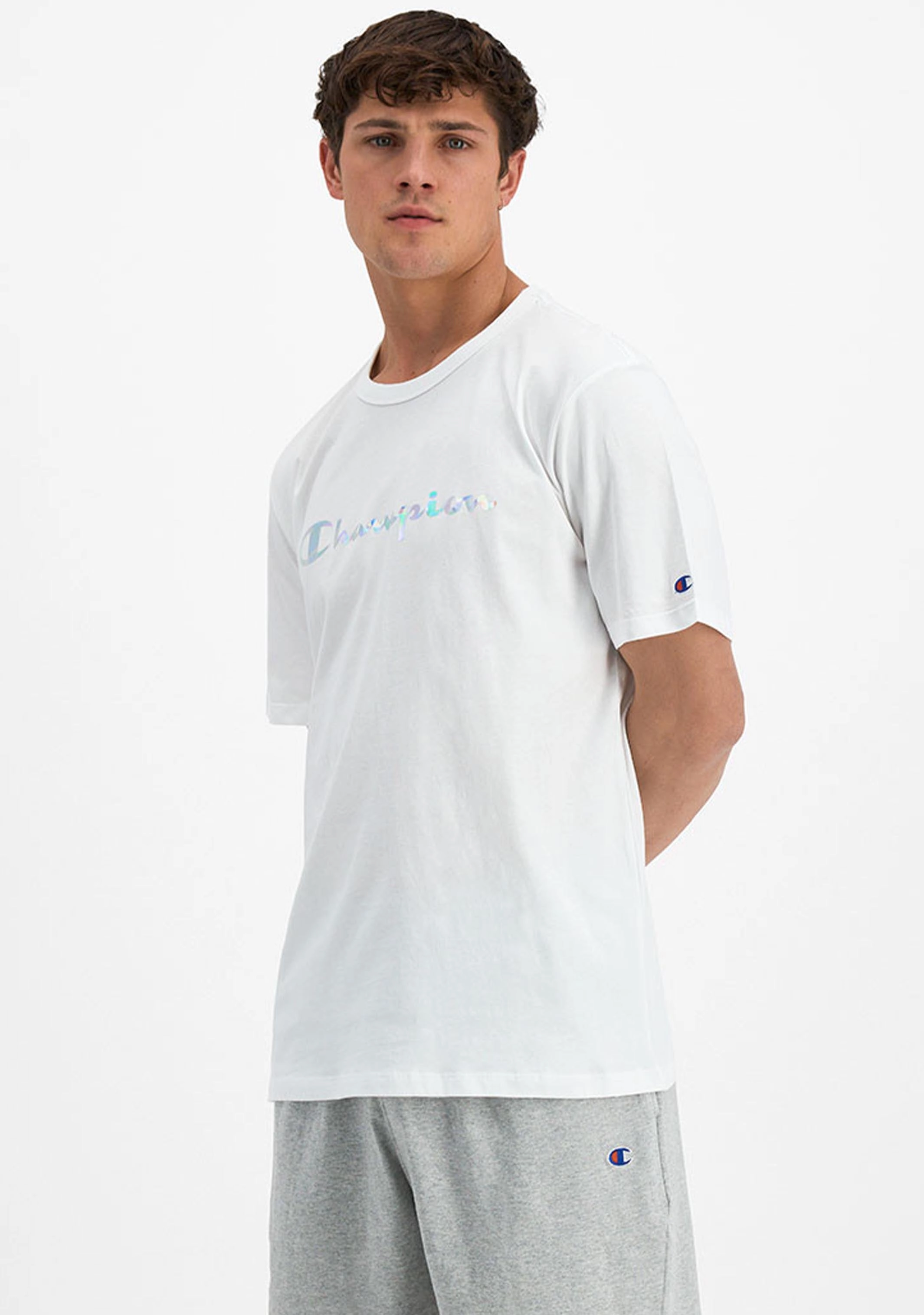 Champion Men’s Foil Logo Tee White
