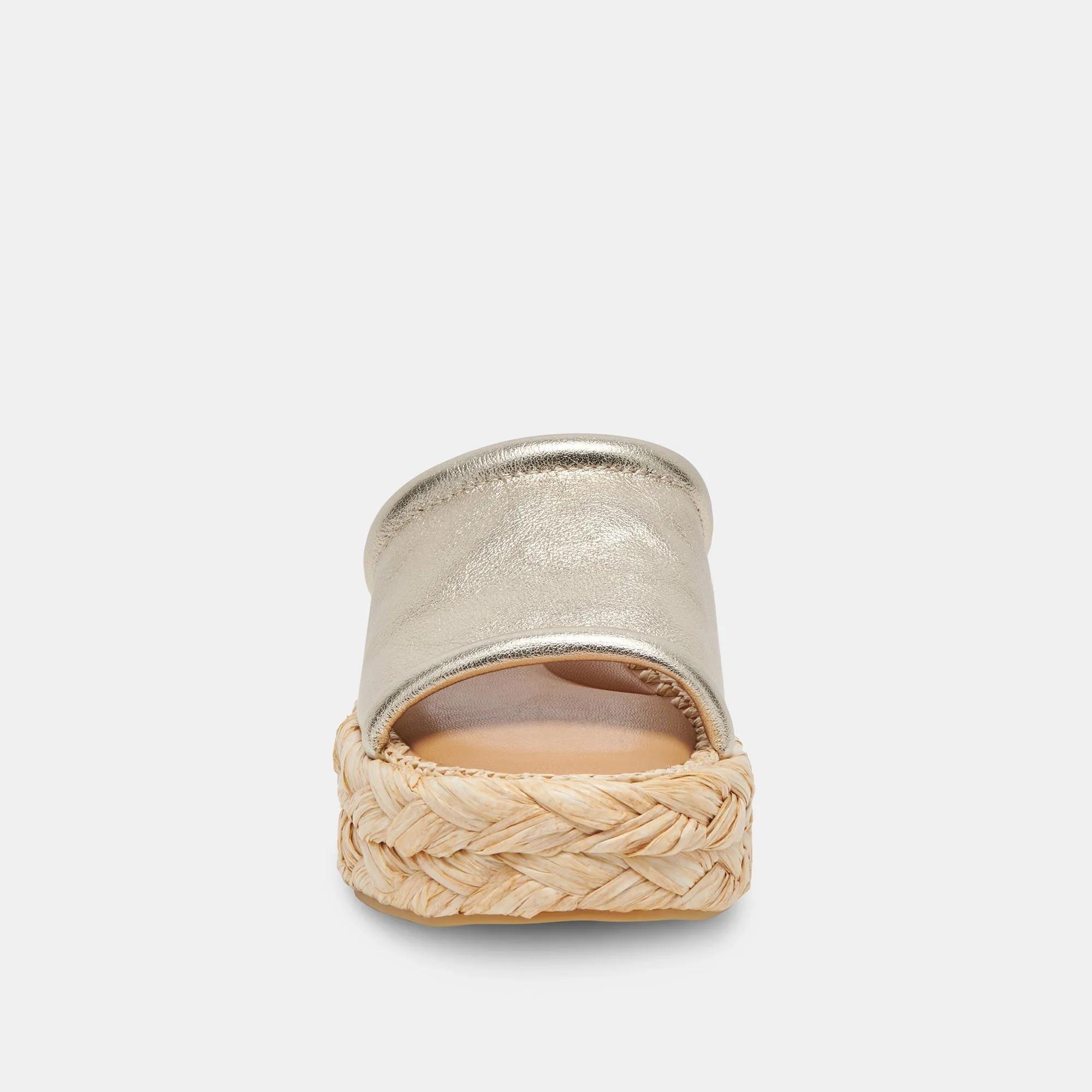 CHAVI SANDALS LIGHT GOLD METALLIC LEATHER - re:vita