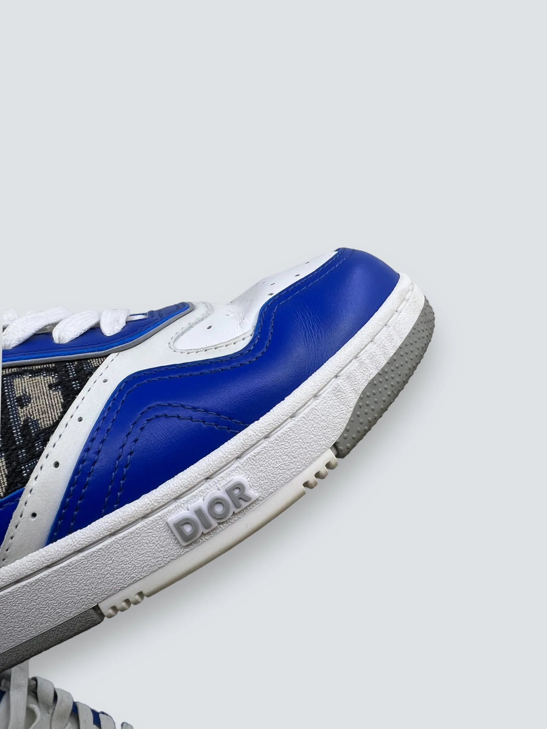 Christian Dior Navy & White Leather Sneakers - Size UK 7