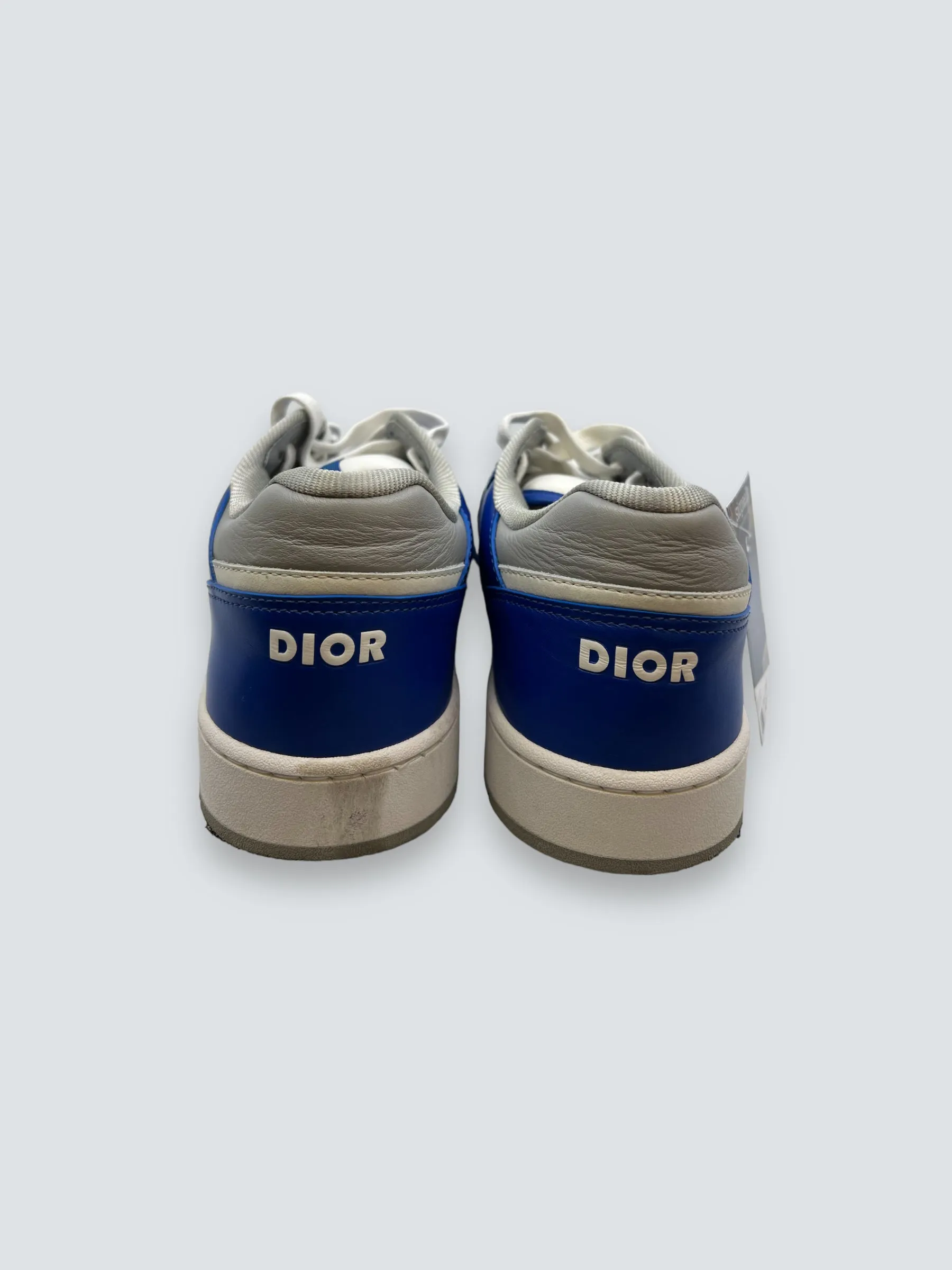 Christian Dior Navy & White Leather Sneakers - Size UK 7