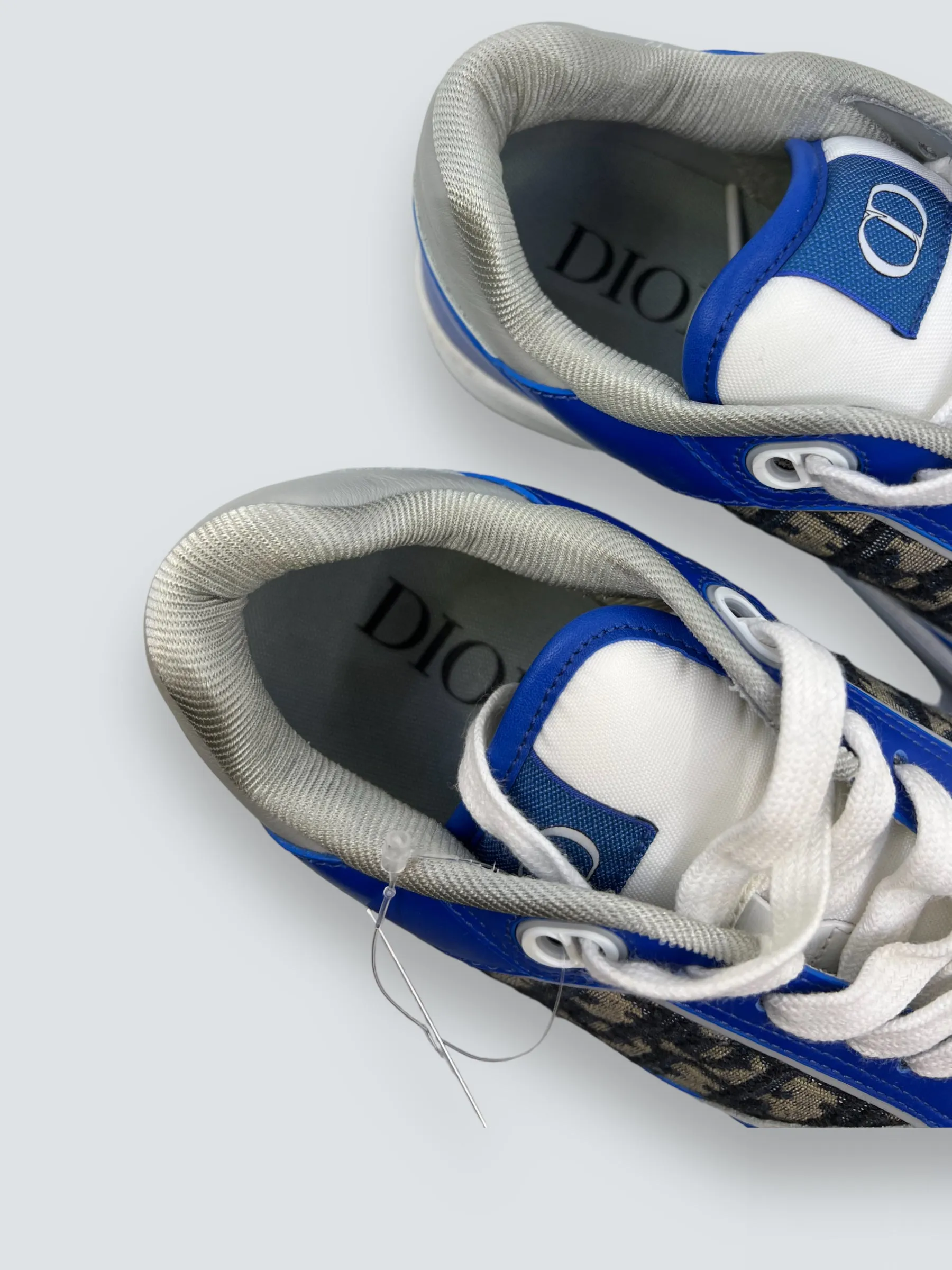 Christian Dior Navy & White Leather Sneakers - Size UK 7