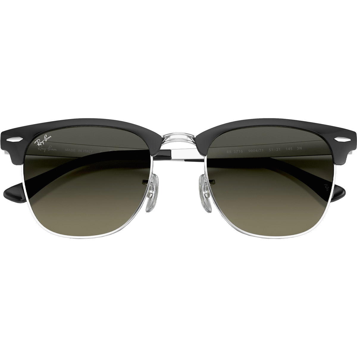 Clubmaster Metal - Polished Black Silver/Grey Gradient