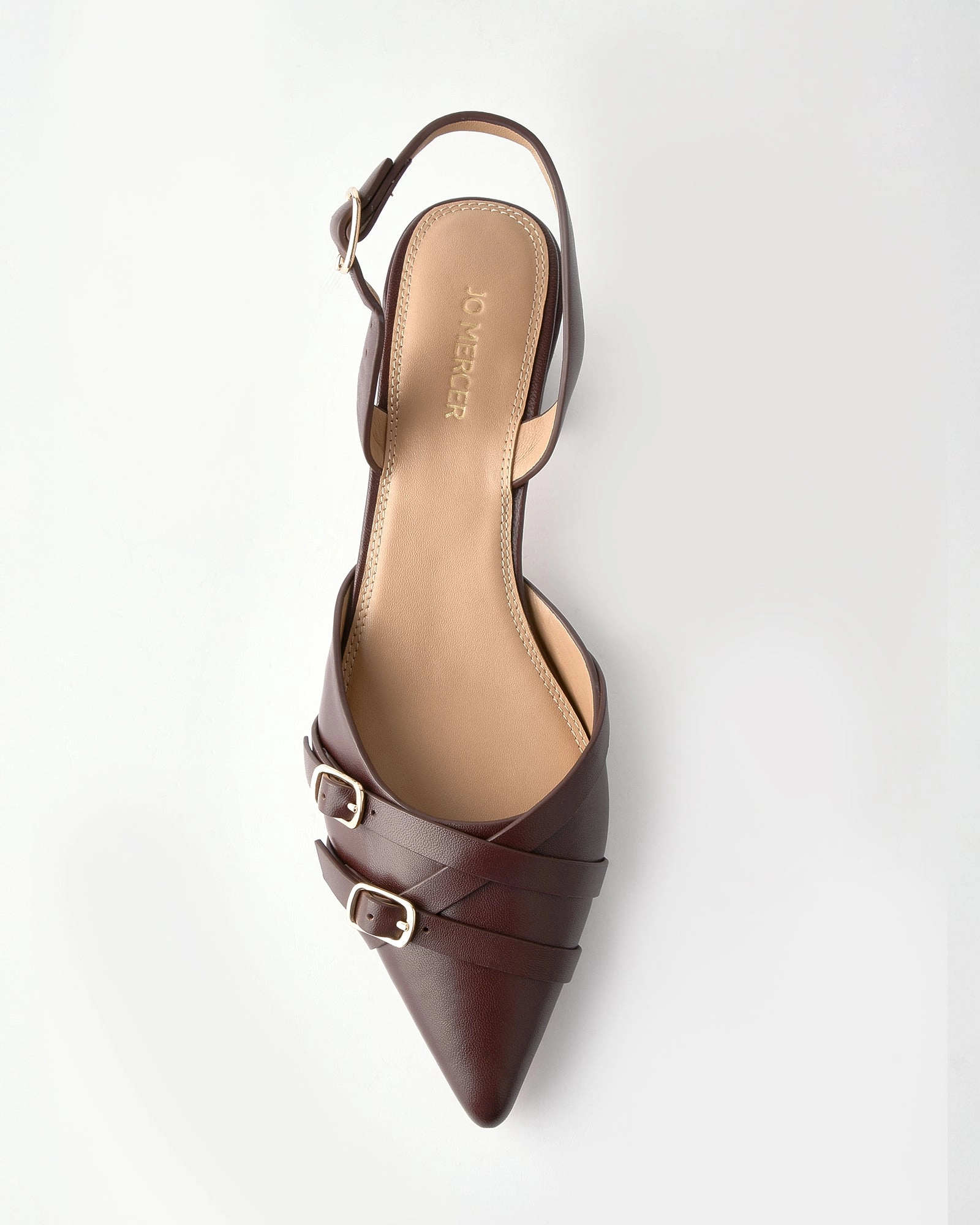 COBY LOW HEELS COCOA BROWN LEATHER