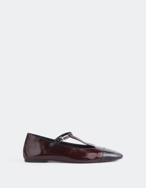 Elara Burgundy Black Patent