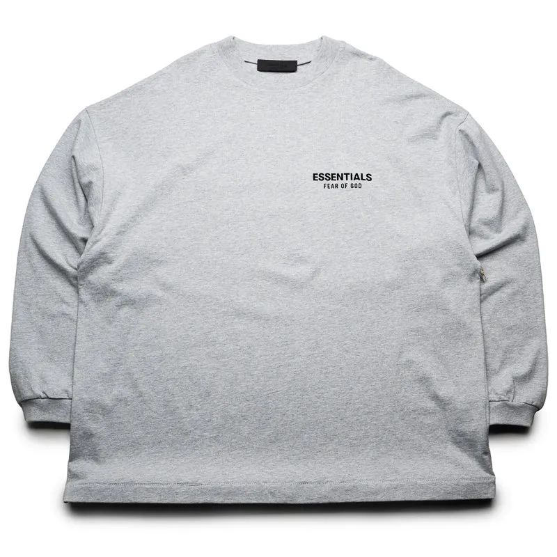 Fear Of God Essentials Jersey L/S Tee - Light Heather Gray