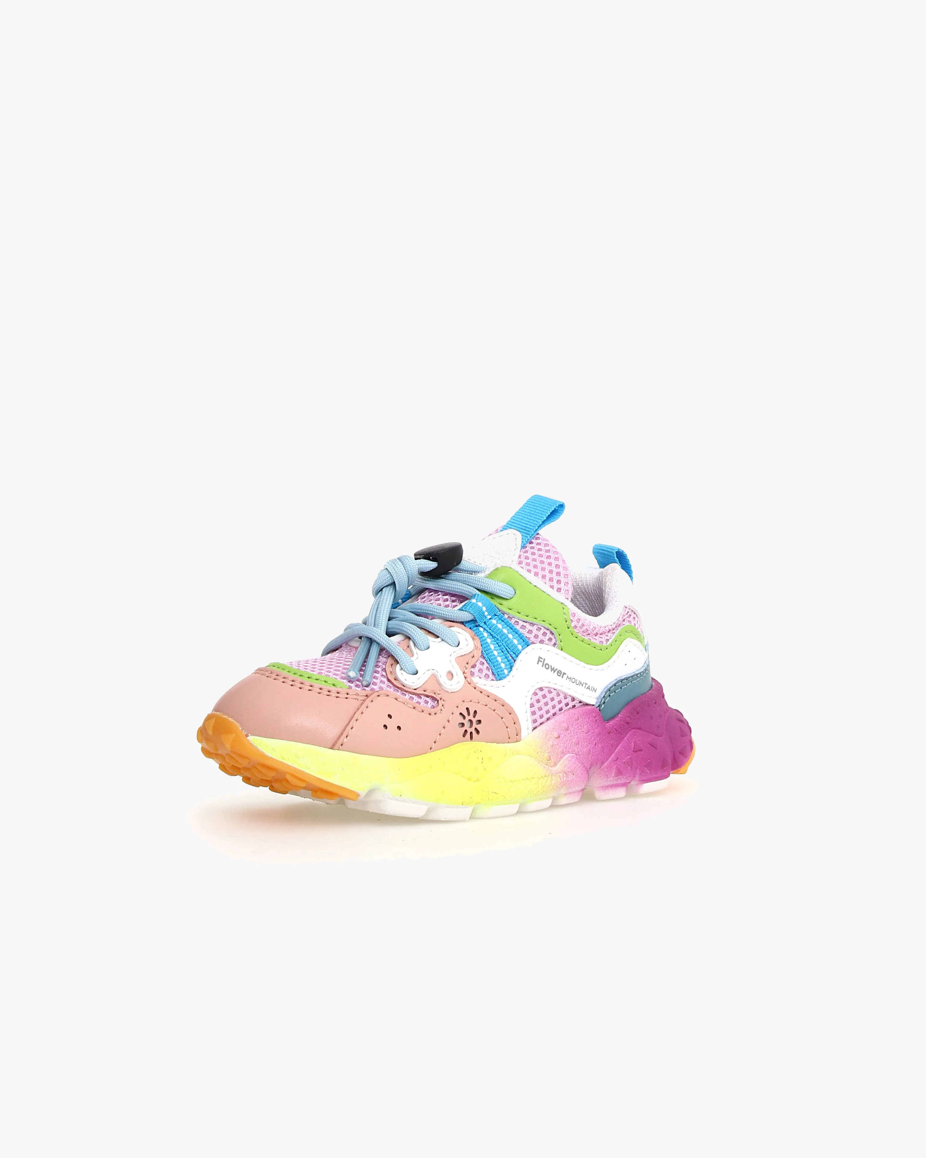Flower Mountain Kids Yamano 3 E-Calf & Mesh - Grey / Violet / Light Green