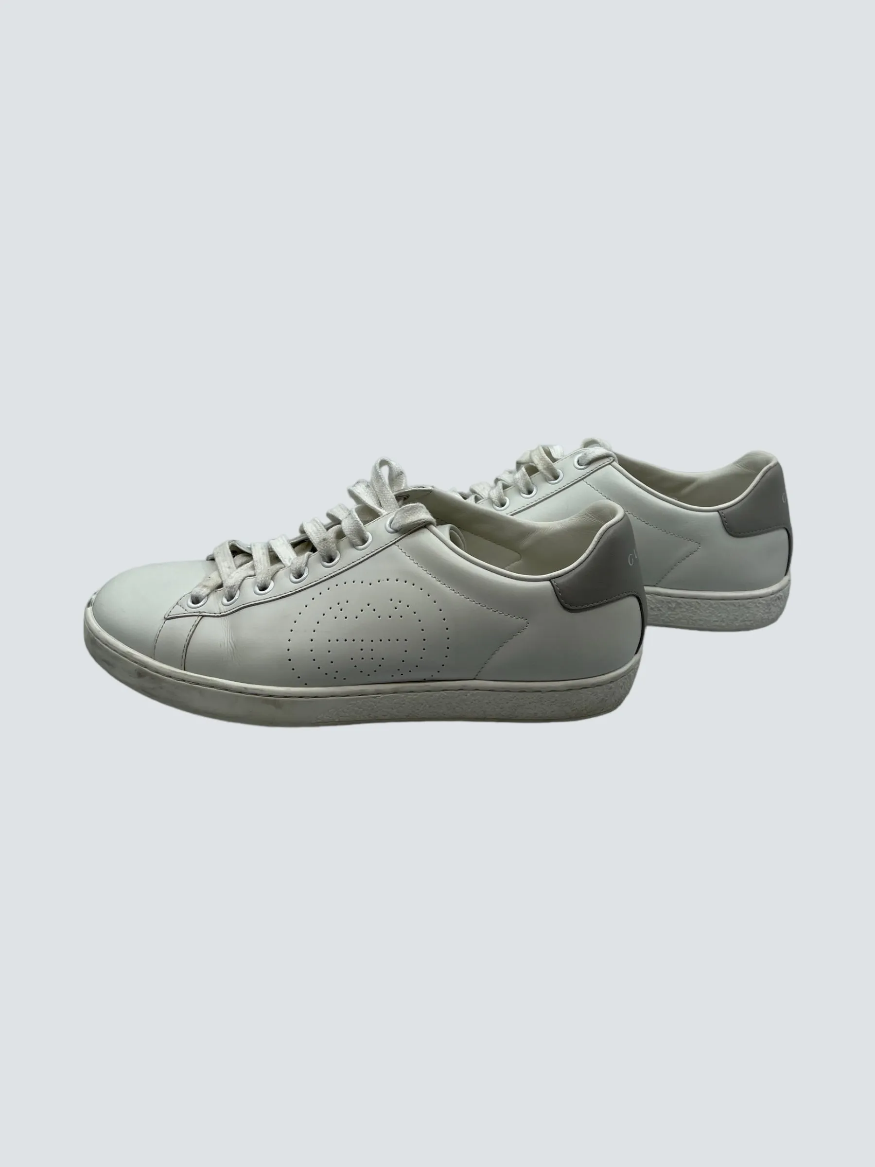 Gucci White Leather Sneakers - UK 5