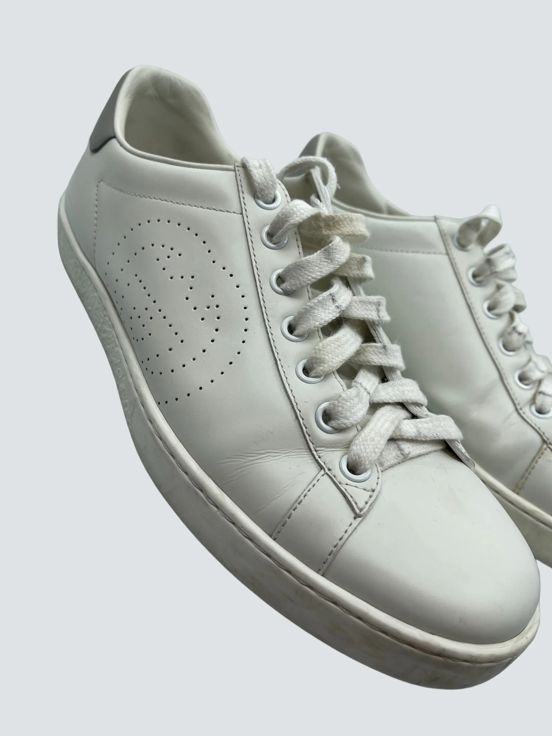 Gucci White Leather Sneakers - UK 5