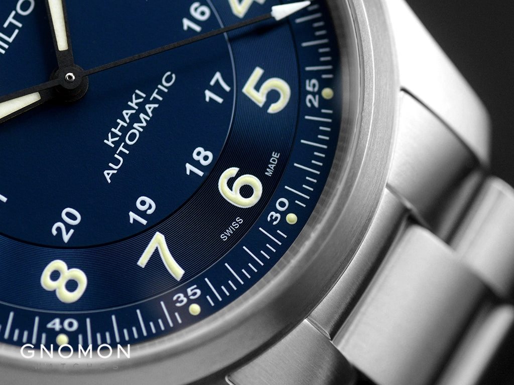 Khaki Field Titanium Auto 38 Blue - Bracelet Ref. H70205140