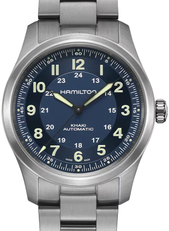 Khaki Field Titanium Auto 38 Blue - Bracelet Ref. H70205140