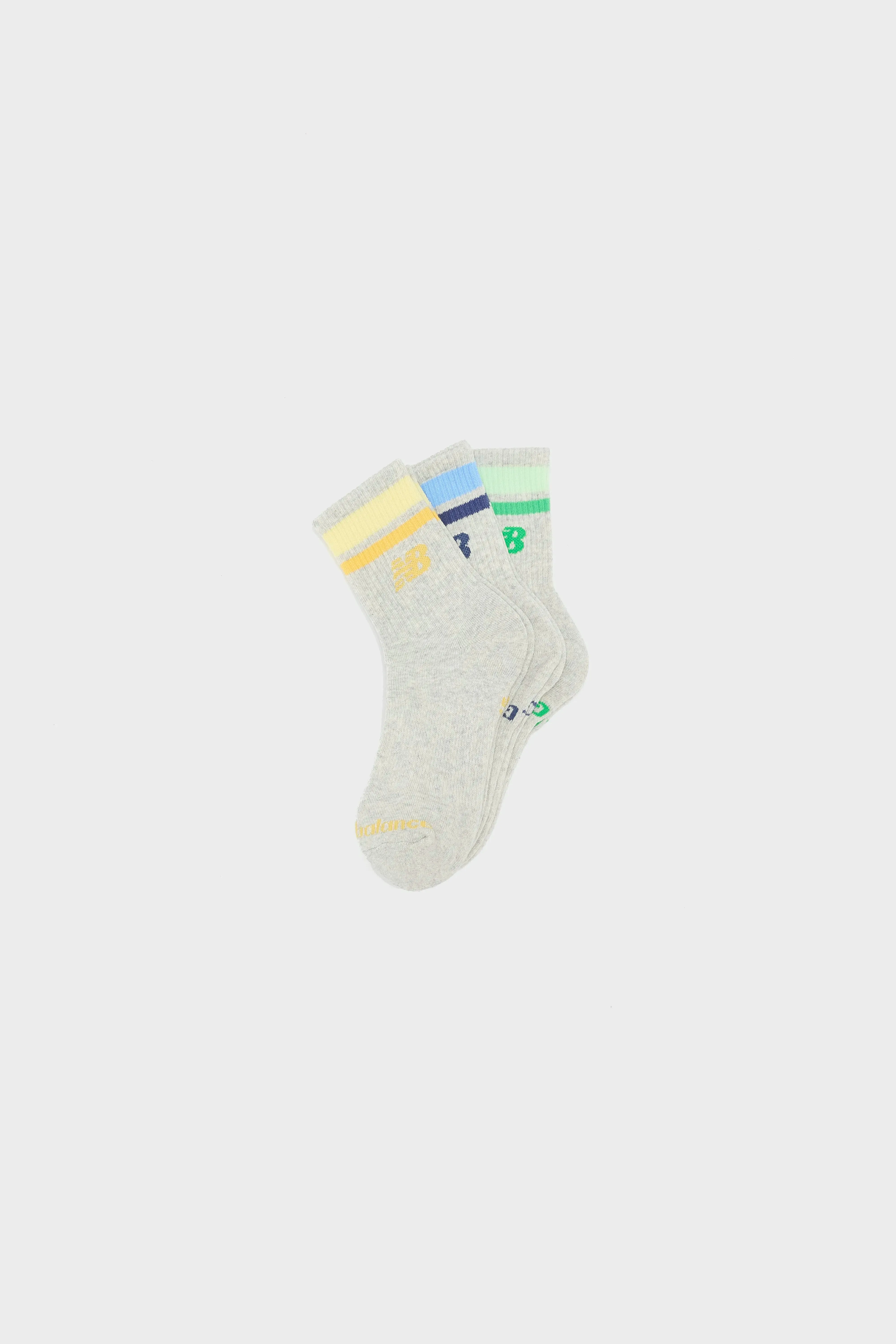Kids' Everyday Stripe Midcalf Socks (251 / G / GREY)