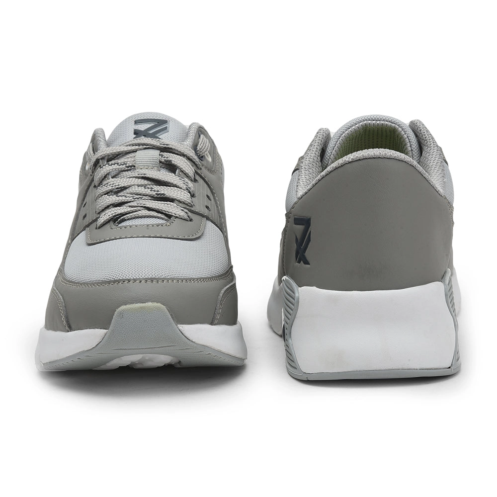 Leap7x Lacing Grey Casual Shoes For Men BRISTOL-1E By Liberty
