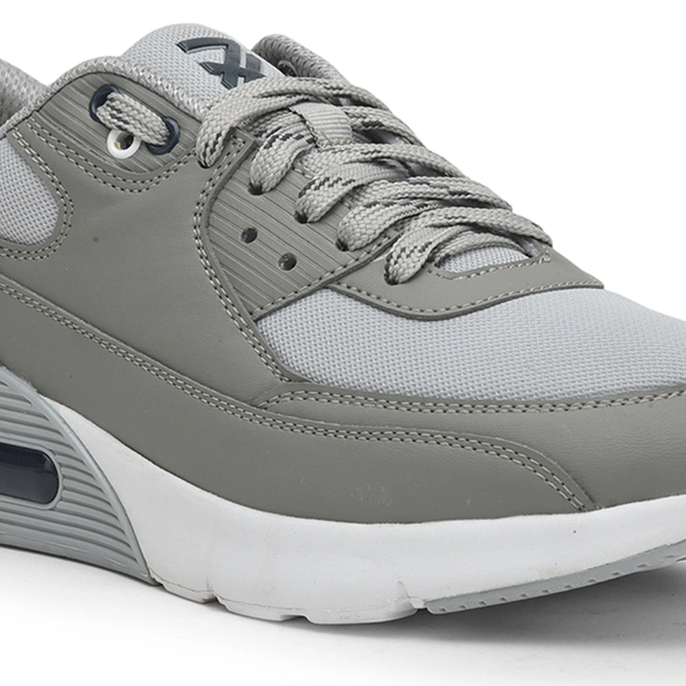 Leap7x Lacing Grey Casual Shoes For Men BRISTOL-1E By Liberty