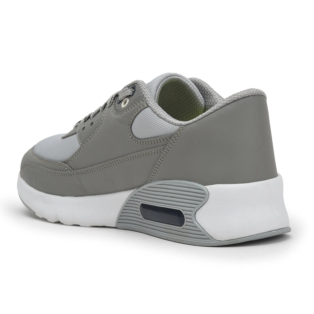 Leap7x Lacing Grey Casual Shoes For Men BRISTOL-1E By Liberty