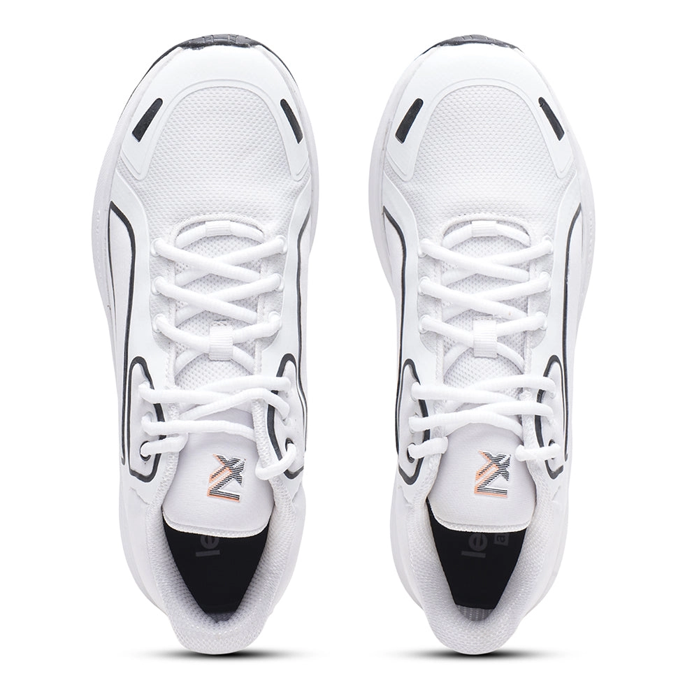 Leap7x Sports White Lacing Running Shoes For Men GRIPPER-1E By Liberty