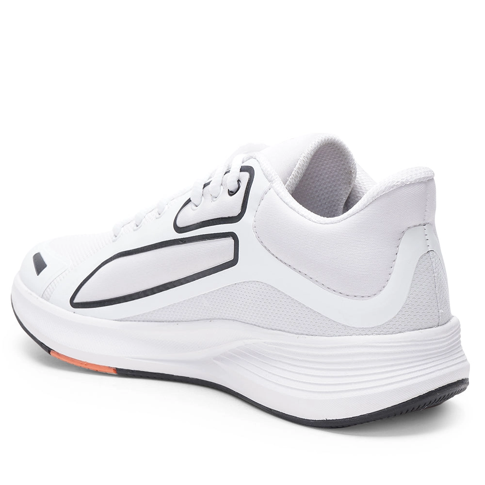 Leap7x Sports White Lacing Running Shoes For Men GRIPPER-1E By Liberty