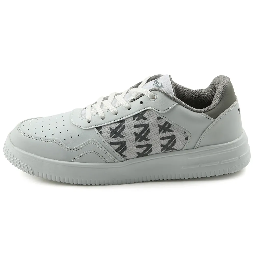 Leap7x White Casual Lacing Sneakers For Men SNOOKIS By Liberty