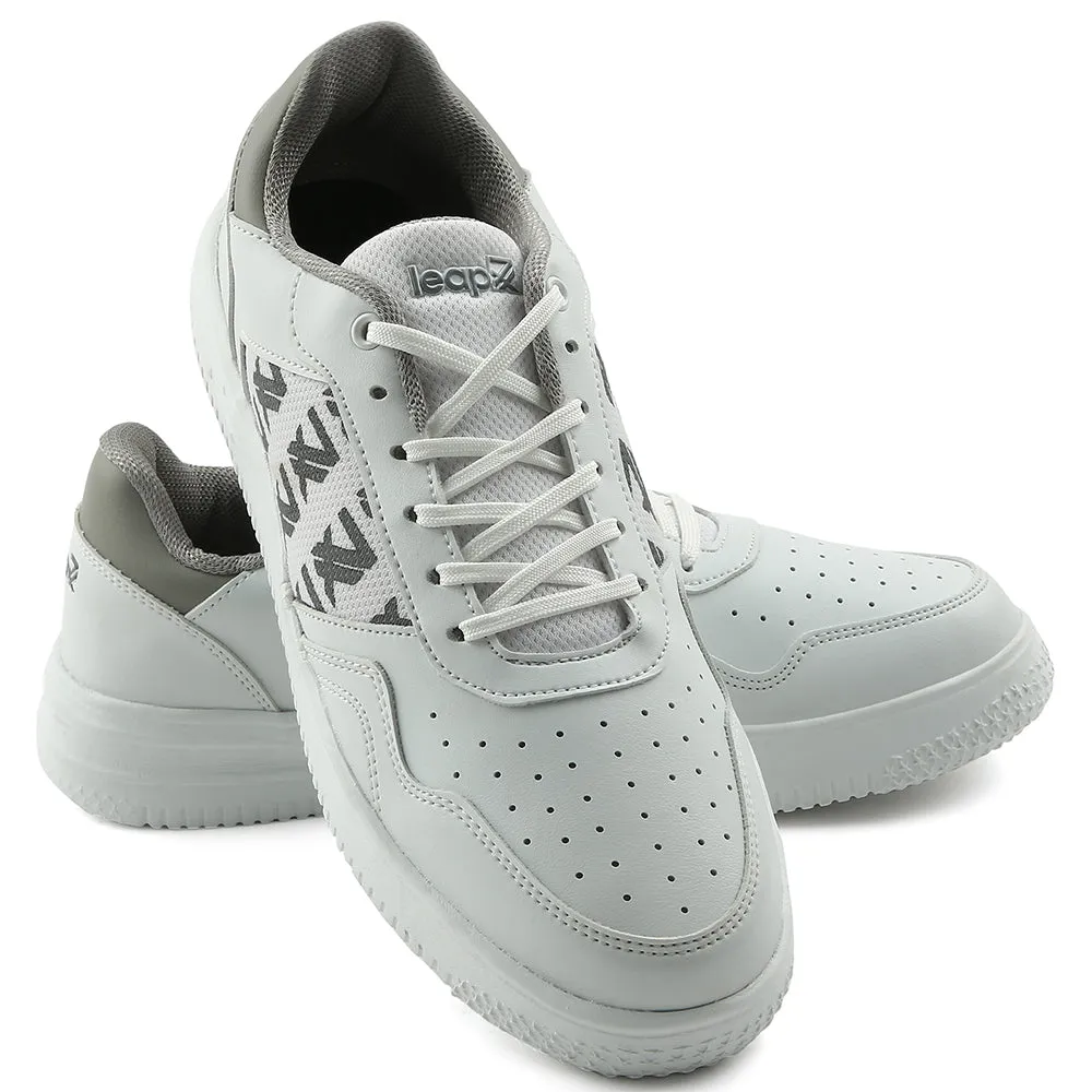 Leap7x White Casual Lacing Sneakers For Men SNOOKIS By Liberty