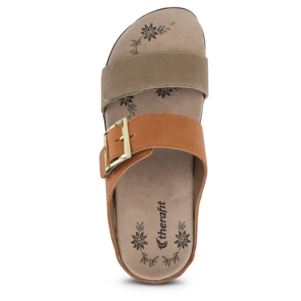 Mandy Women’s Color Block Leather Sandal