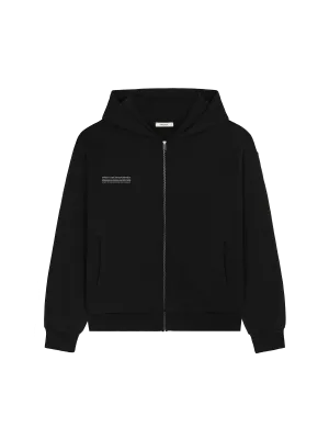 Mens DNA Heavyweight Zipped Hoodie—black