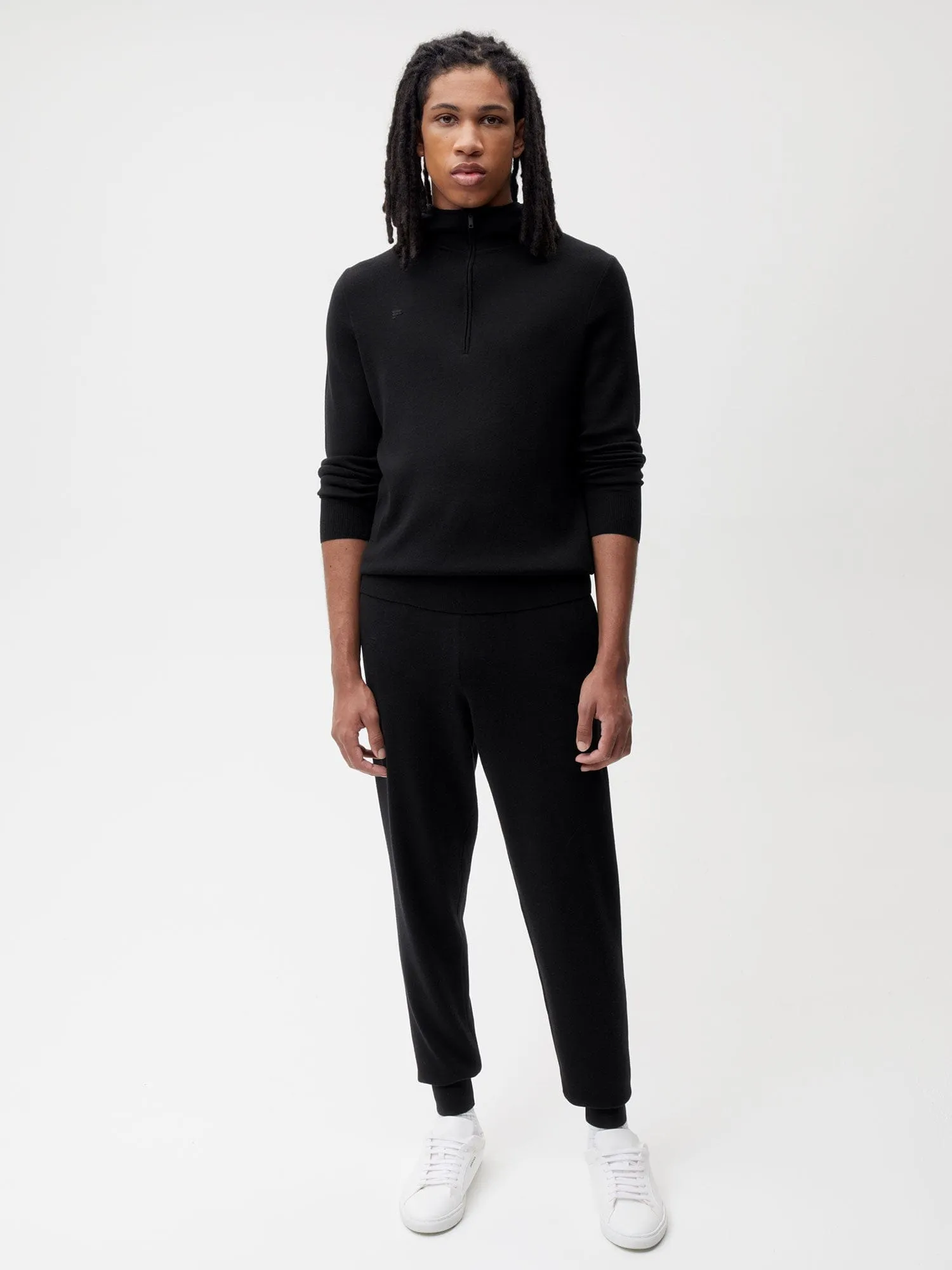 Mens DNA Regenerative Merino Wool Track Pants—black