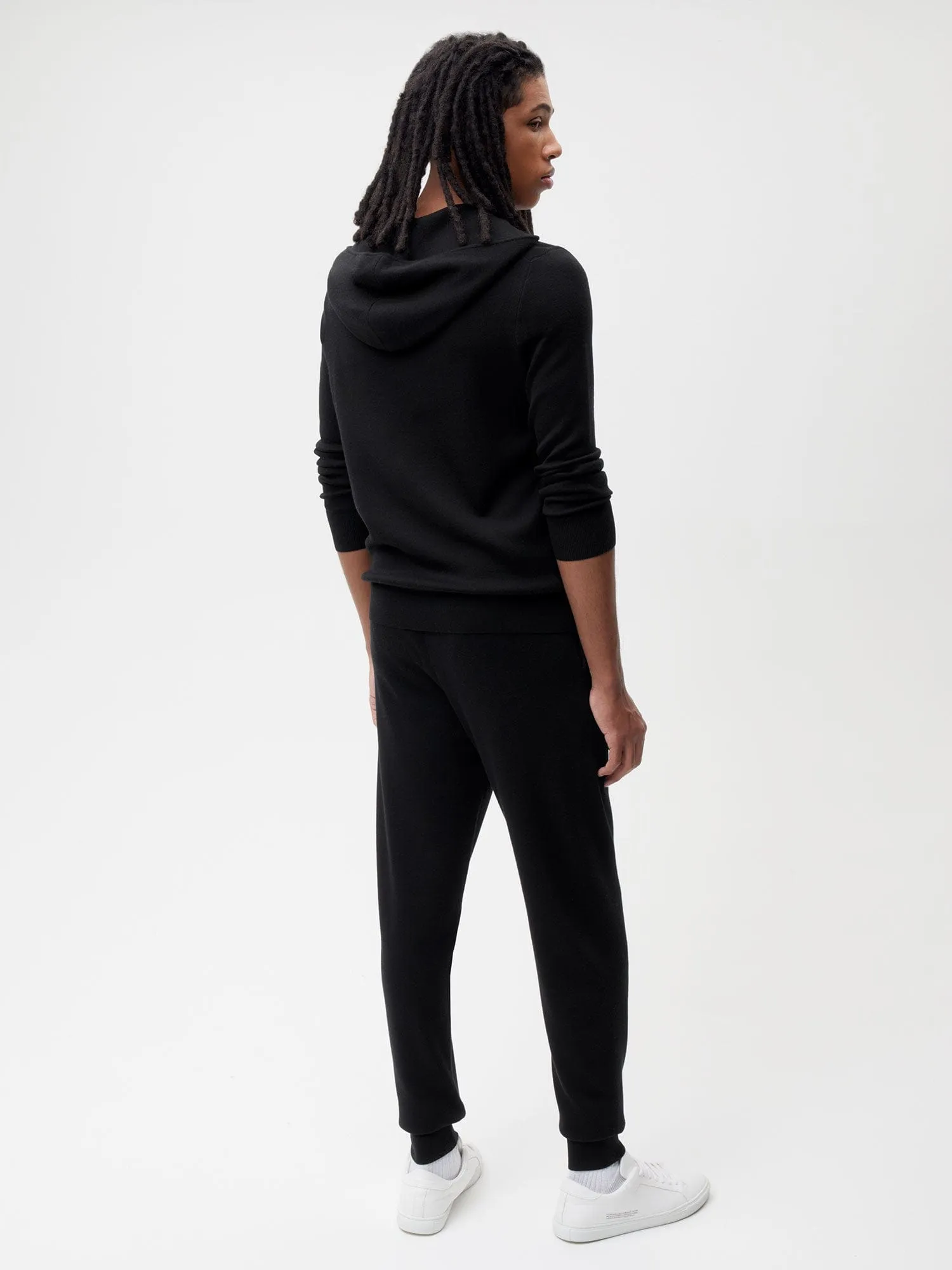 Mens DNA Regenerative Merino Wool Track Pants—black