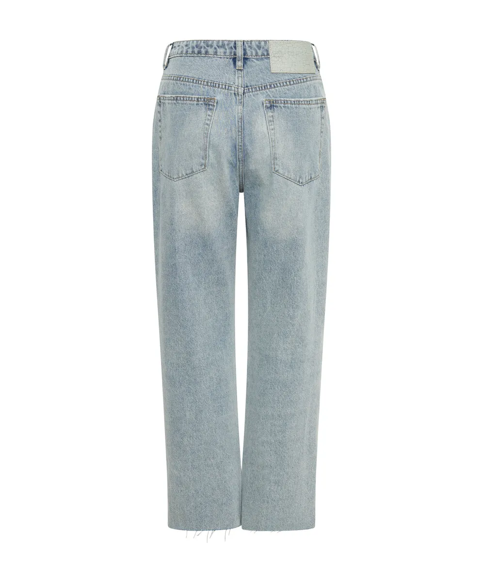 One Teaspoon Fleetwood Zipped Hooligans Mid Waist Relaxed Cropped Jean