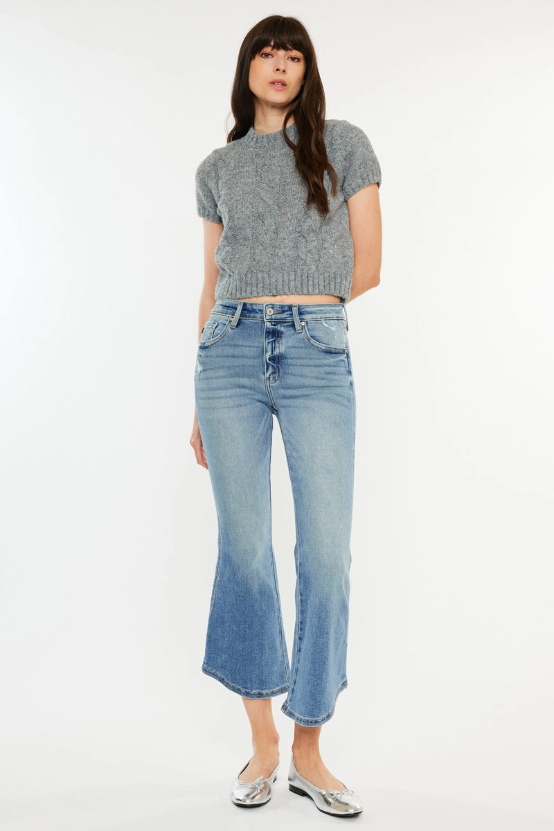 Raine High Rise Cropped Flare Jeans