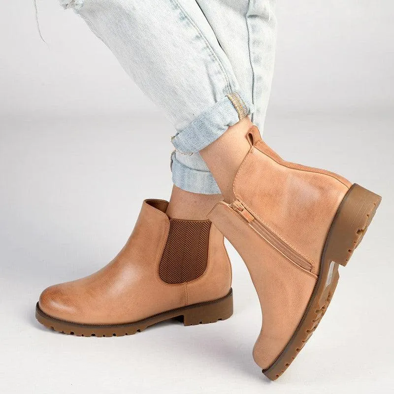 Soft Style by Hush Puppies Samcha Gusset Boot - Light Brown