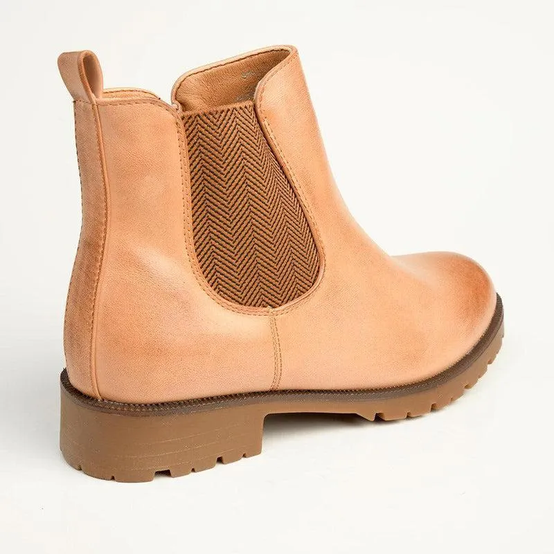 Soft Style by Hush Puppies Samcha Gusset Boot - Light Brown