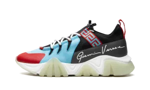 Squalo Knit Trainer "LIGHT BLUE / RED"