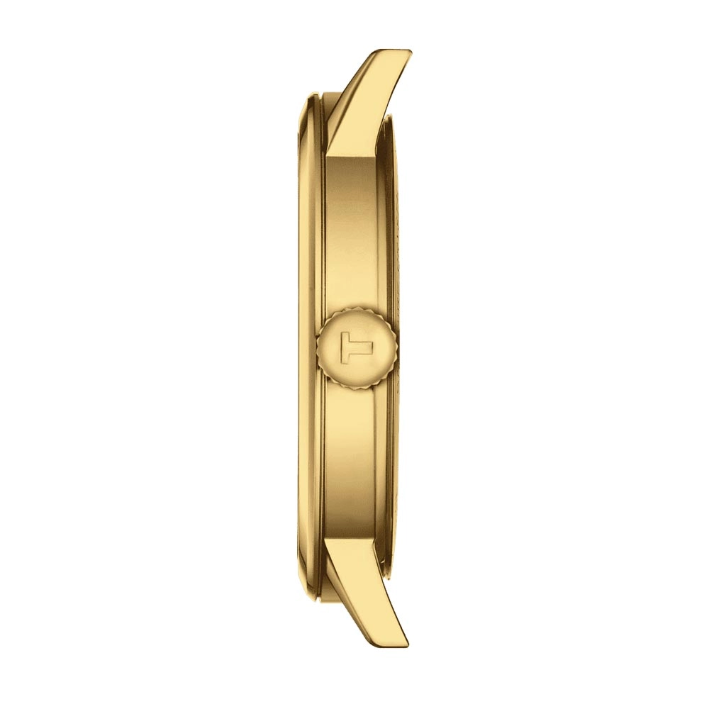 Tissot Classic Dream 42mm Ivory Dial Yellow Gold PVD Steel Quartz Gents Watch T1294103626100