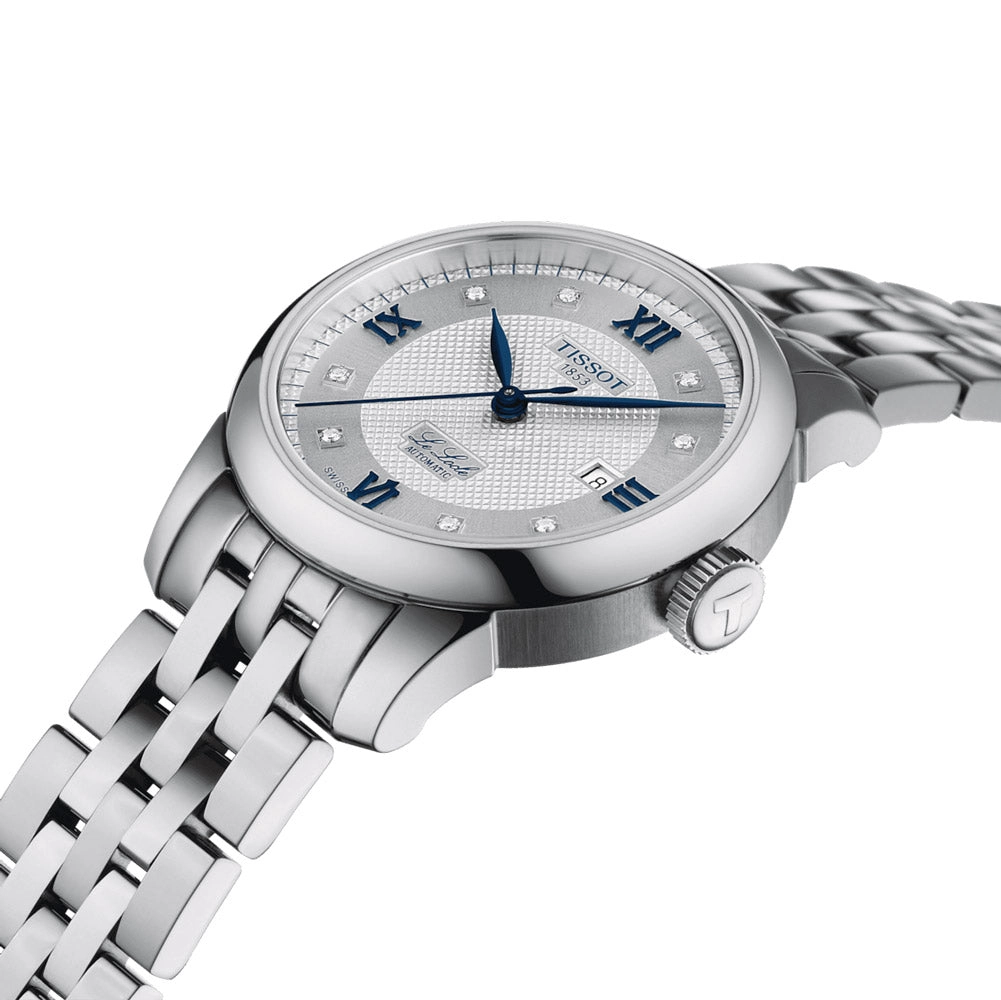 Tissot Le Locle Automatic Lady 20th Anniversary 29mm Silver Diamond Dot Dial Watch T0062071103601