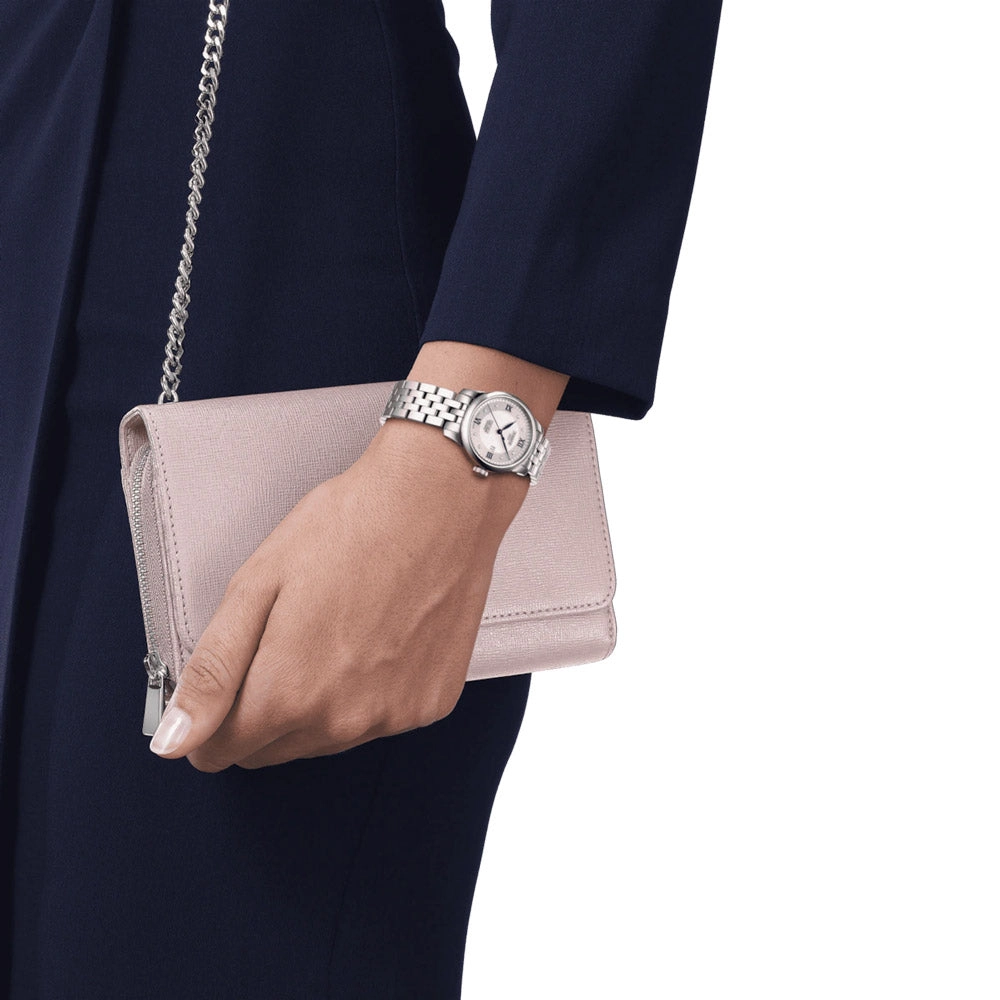 Tissot Le Locle Automatic Lady 20th Anniversary 29mm Silver Diamond Dot Dial Watch T0062071103601