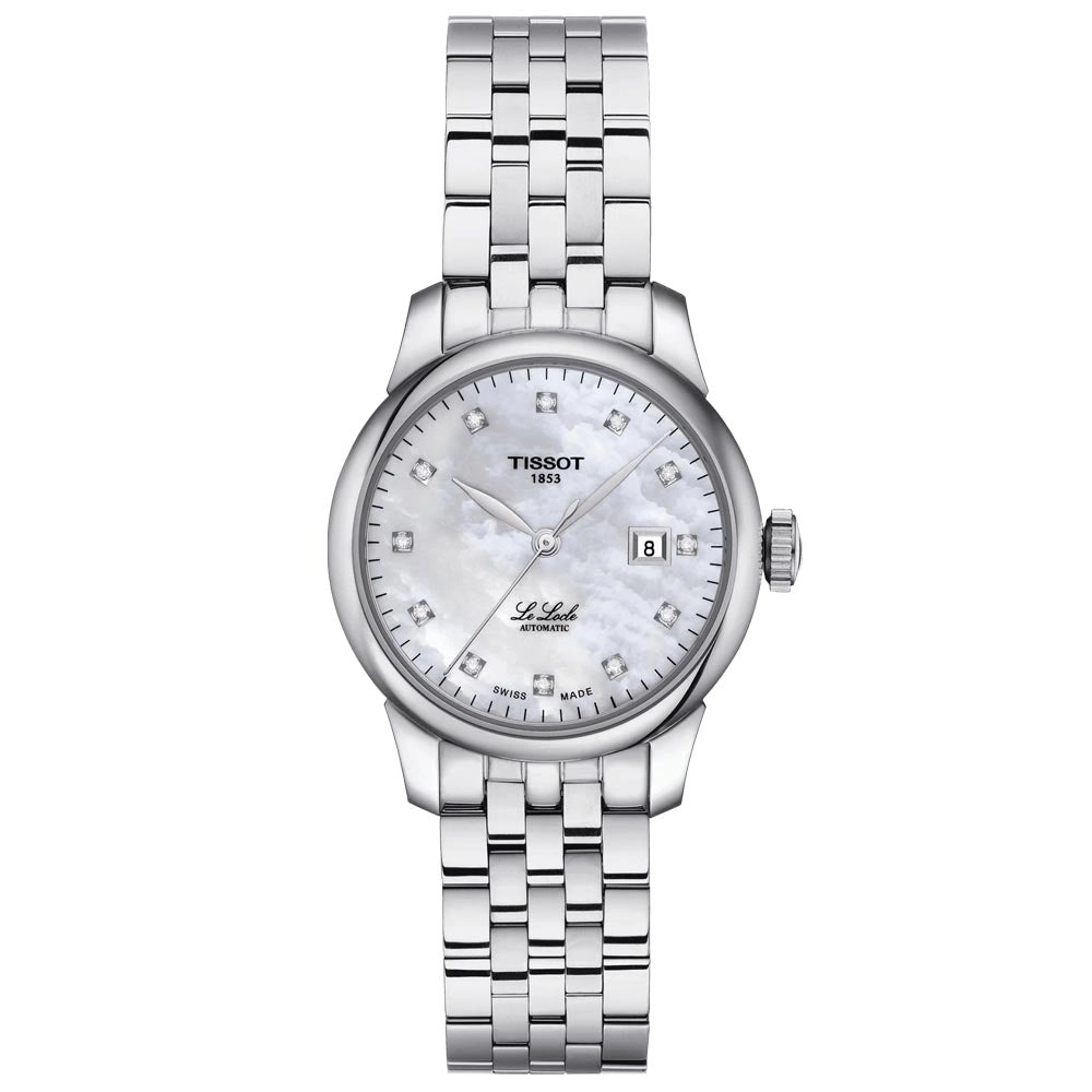 Tissot Le Locle Automatic Lady 29mm MOP Diamond Dot Dial Watch T0062071111600