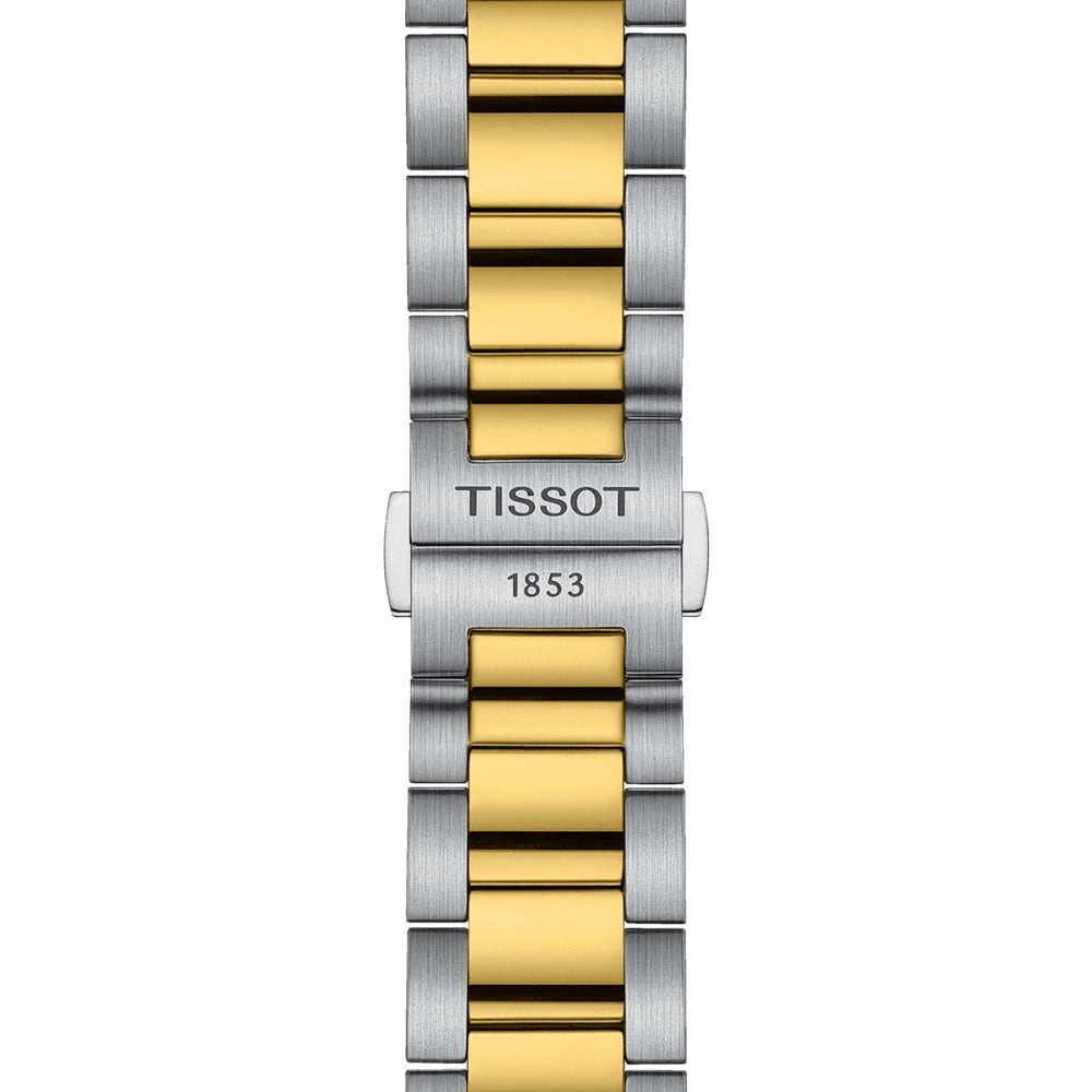 Tissot PR 100 Chronograph 40mm Silver Dial Yellow Gold PVD Steel Gents Quartz Watch T1504172203100