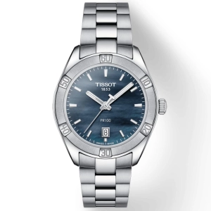 Tissot PR 100 Sport Chic 36mm Black MOP Dial Ladies Quartz Watch T1019101112100