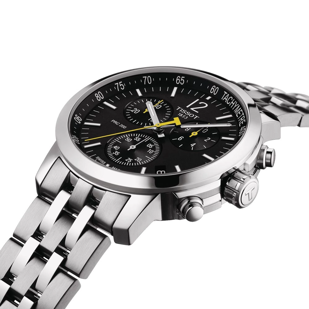 Tissot PRC 200 Chronograph 43mm Black Dial Gents Quartz Watch T1144171105700