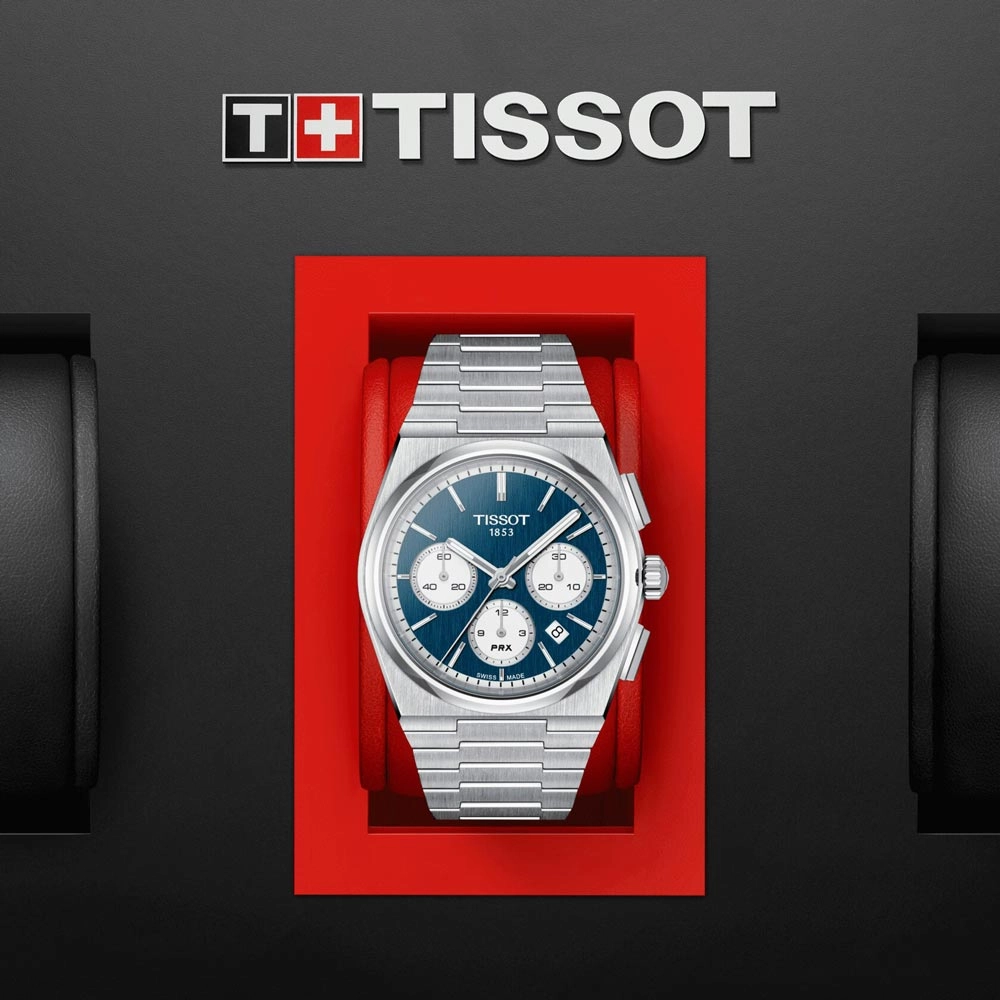 Tissot PRX 42mm Blue Dial Automatic Chronograph Gents Watch T1374271104100