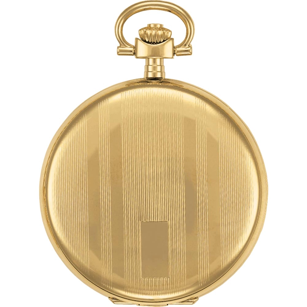 Tissot Savonnette 48.5mm White Dial Gold PVD Steel Quartz Pocket Watch T83455313
