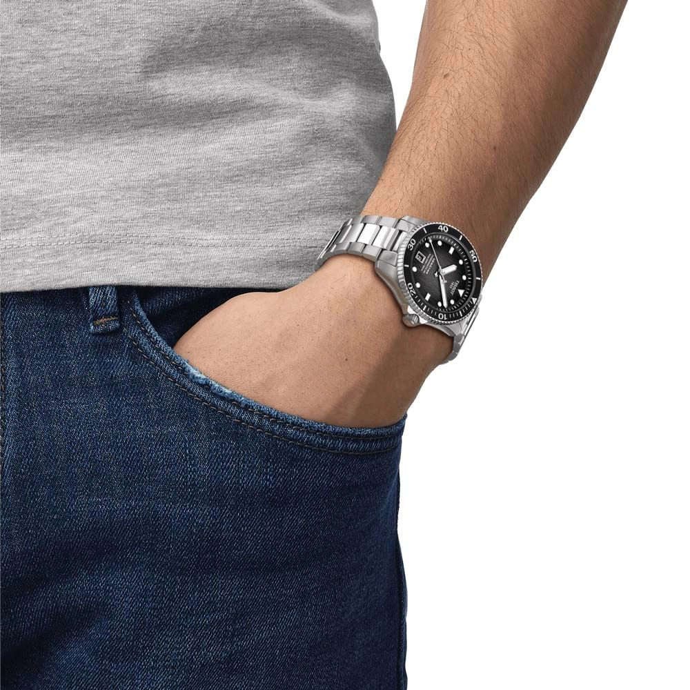 Tissot Seastar 1000 Powermatic 80 Black Dial 40mm Automatic Gents Watch T1208071105100